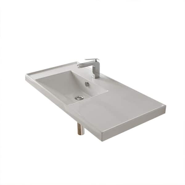 Nameeks ML Wall Mounted Bathroom Sink in White
