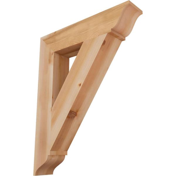 Ekena Millwork 5.5 in. x 38 in. x 30 in. Western Red Cedar Traditional Smooth Bracket