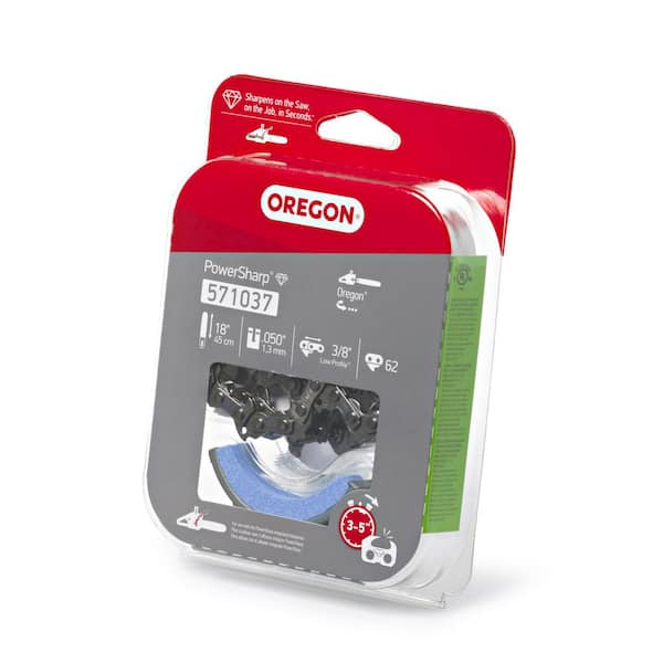 Oregon PowerSharp Replacement Saw Chain for Oregon CS1500 Chain Saw Equipped with 18 in. Bar, Includes Sharpening Stone 571037