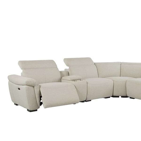 Acme Furniture Dayana 122 in. Pillow Top Arm Chenille L-Shaped