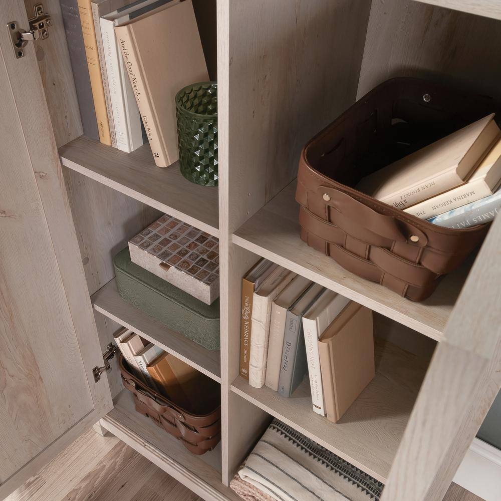 Chalked Chestnut 2-Door Office Storage Cabinet with Adjustable Shelving