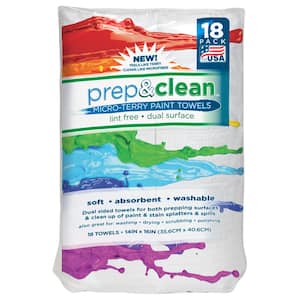 14 in. x 16 in. Prep and Clean Micro-Terry Paint Towels (18-Pack)