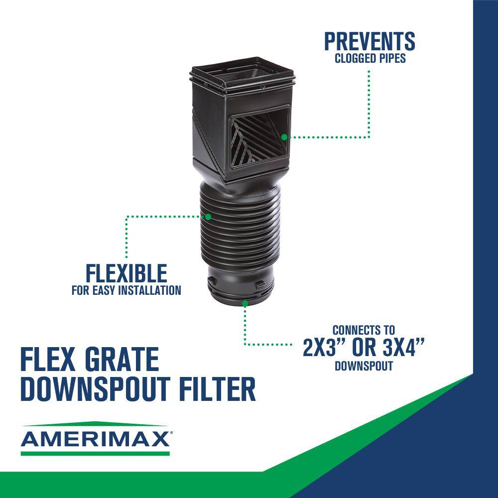 Buy Flex Grate Black Vinyl Downspout Filter Online at Lowest Price in