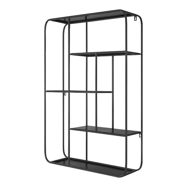 Home Decorators Collection Industrial Black Metal Wall Shelf (23
