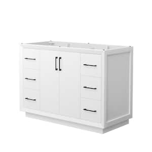 Strada 47.25 in. W x 21.75 in. D x 34.25 in. H Single Bath Vanity Cabinet without Top in White