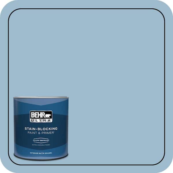 BEHR ULTRA 1 qt. #S500-3 Partly Cloudy Extra Durable Satin Enamel Interior Paint & Primer