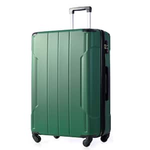 25.1 in. Green ABS Hardside Luggage Spinner 24 in. Suitcase with 3-Digit TSA Lock, Telescoping Handle, Wrapped Corner