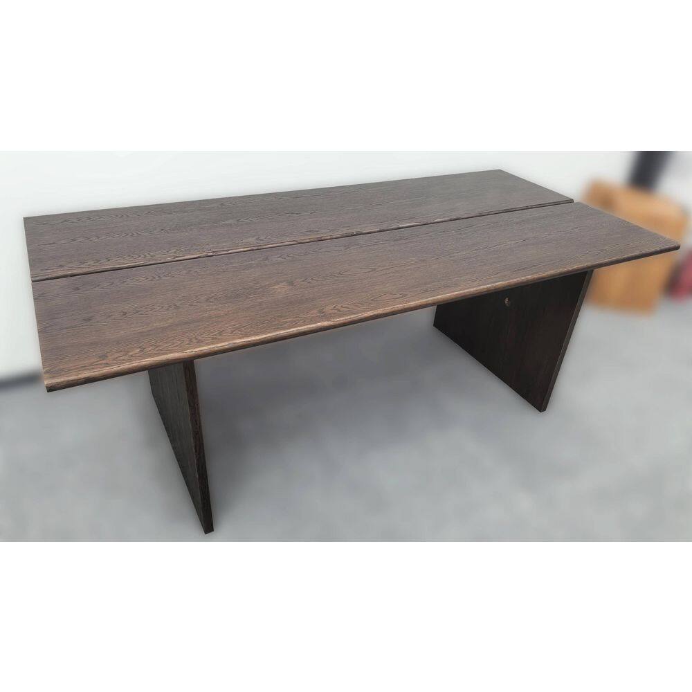 83.86 in. Rectangular Dark Brown Wood 0-Drawer Desk with Computer Desk, Executive Desk, Dining Table, Gaming Desk