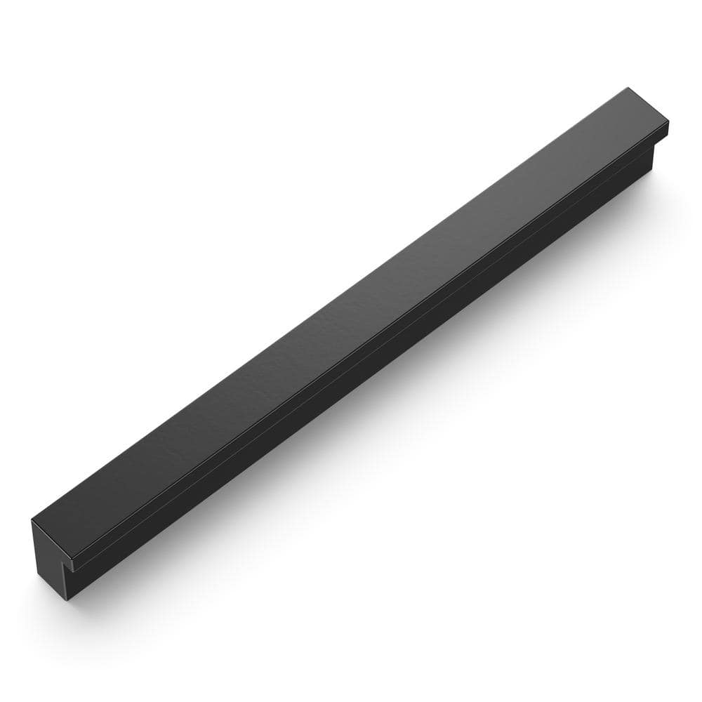 Flat Onyx Aluminum Modern Finger Cabinet Pulls, 5-3/4 Inch