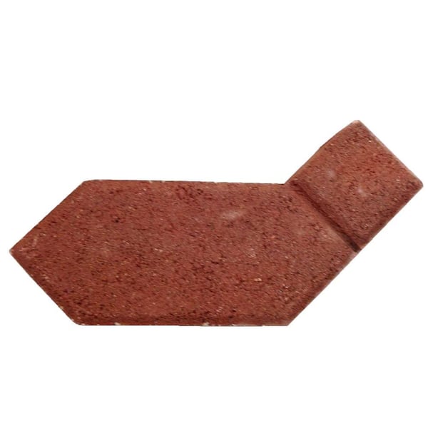 Unbranded Carmelo 5/16 in. x 12 in. x 2-3/8 in. Symmetry Red Concrete Paver