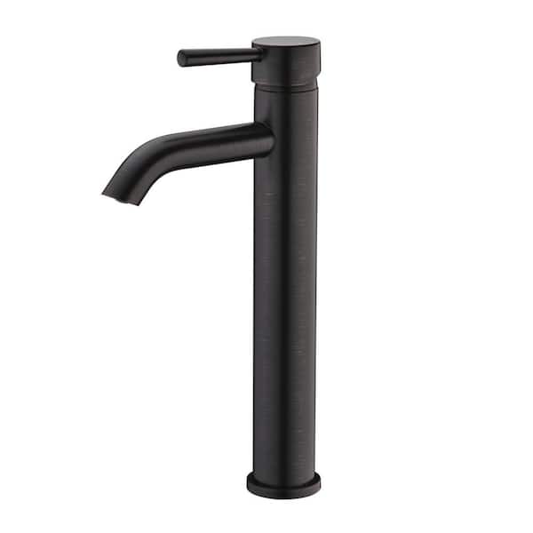 Ultra Faucets Euro Single Hole Single-Handle Tall Vessel Bathroom Sink Faucet Rust Resist in Oil Rubbed Bronze