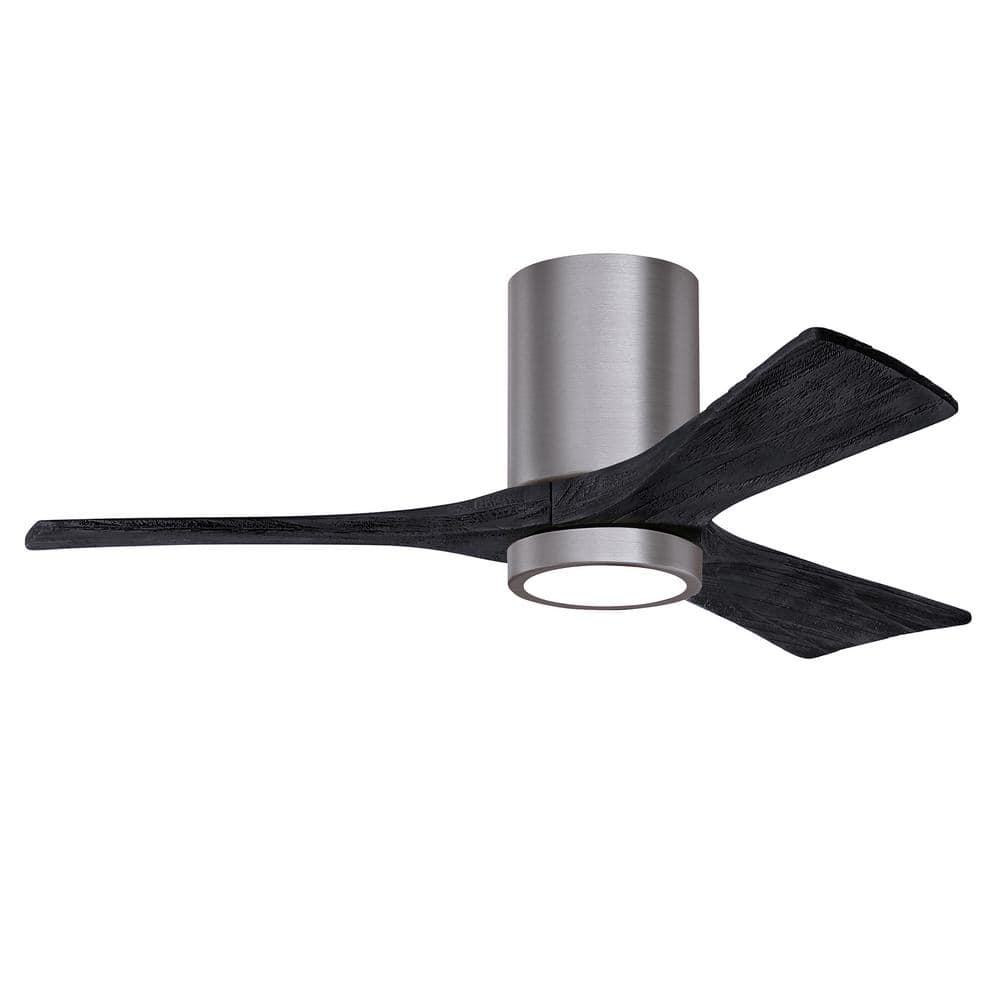 Matthews Fan Company Irene-3HLK 42 in. Integrated LED Indoor/Outdoor Pewter Ceiling Fan with Remote and Wall Control Included -  IR3HLK-BP-BK-42