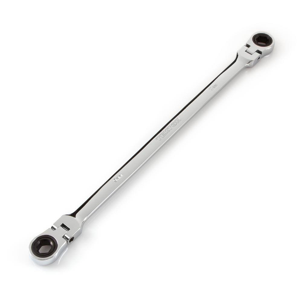 TEKTON 9 mm x 11 mm Extra Long FlexHead Ratcheting Box End Wrench