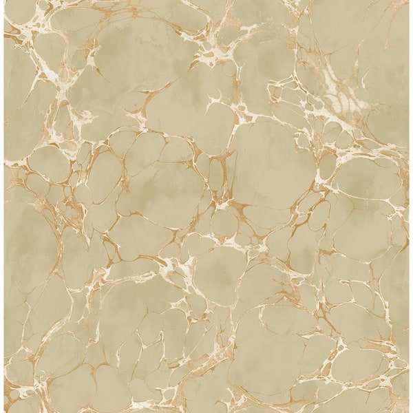 Seabrook Designs Patina Crackle Metallic Bronze and Tan Marble Paper Strippable Roll (Covers 56.05 sq. ft.)