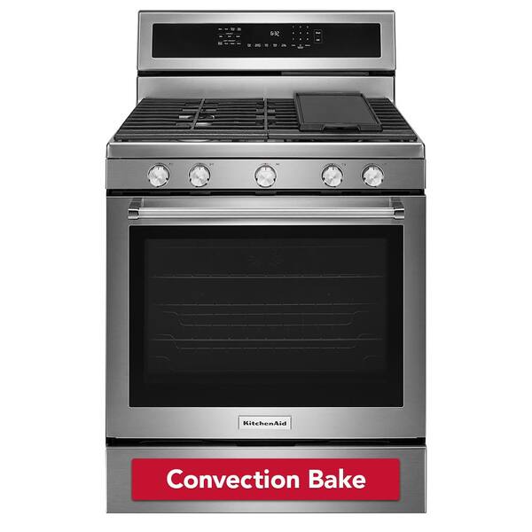 KitchenAid 5.8 Cu. Ft. Gas Range With Self-Cleaning Oven In Stainless ...