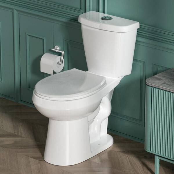 Kumi.O Kuomih 17 in. Tall ADA Toilet (2-Piece) Toilet 1.1/1.6 GPF