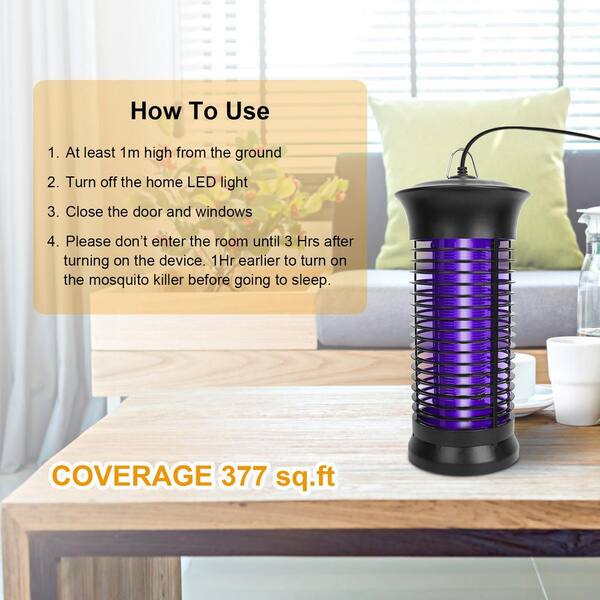 BLACK+DECKER Bug Zapper & Fly Trap-Mosquito Repellent- Gnat Killer Indoor &  Outdoor Electric UV Bug Catcher for Insects- 2 Acre Coverage for Home