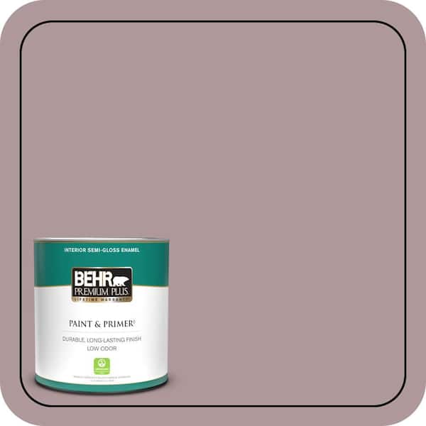 BEHR PREMIUM PLUS 1 qt. #110F-4 Heirloom Orchid Semi-Gloss Enamel Low Odor Interior Paint & Primer