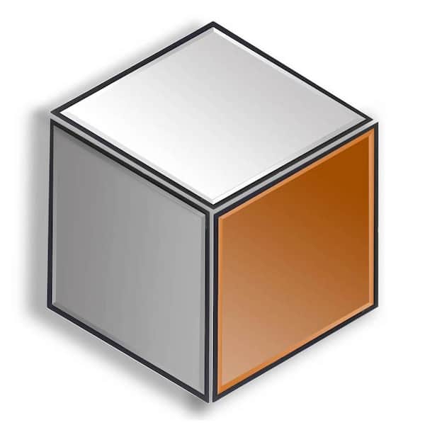 Mercana Lennox Small Clear 1.0 in. W x 10.2 in. H Modern Square Glass Framed Mirror