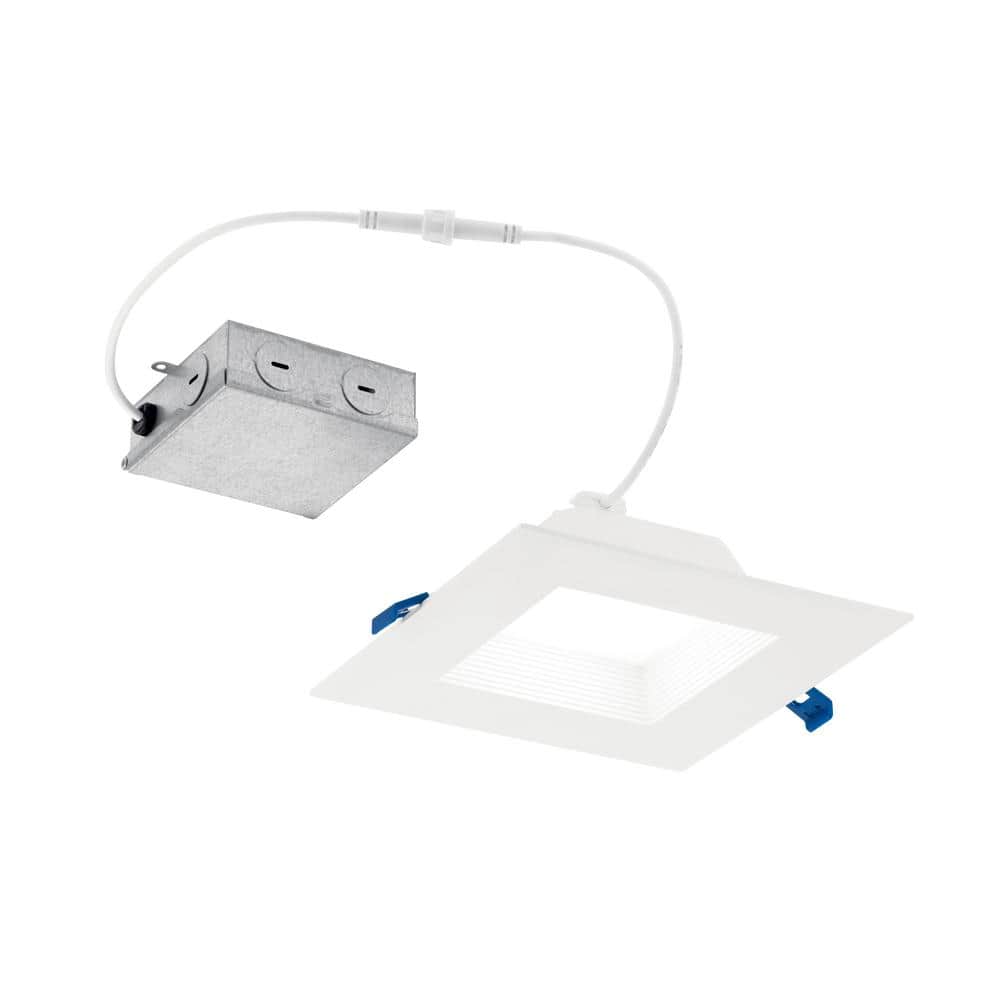 Direct-to-Ceiling Integrated LED 6 in. Square Canless Recessed Light for Bathroom Baffle White 3000K (1-Pack) price history on PriceWatchPro