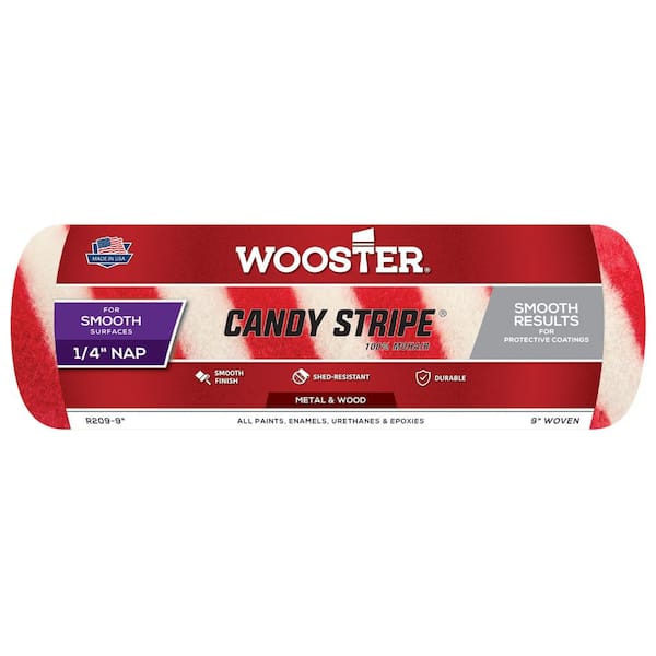 Wooster 9 in. x 1/4 in. Candy Stripe Mohair Roller Cover