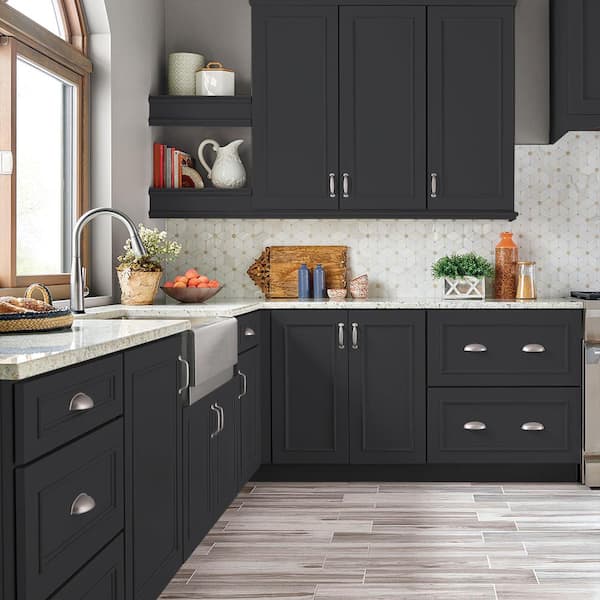 1 gal. #HDC-MD-04 Totally Black Semi-Gloss Enamel Interior/Exterior Cabinet, Door & Trim Paint