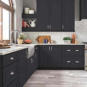 1 qt. #HDC-MD-04 Totally Black Semi-Gloss Enamel Interior/Exterior Cabinet, Door & Trim Paint