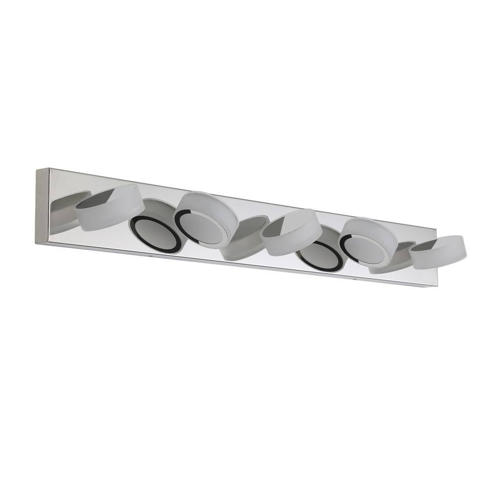 37 in. 5-Light Modern Silver Vanity Light with Acrylic Lampshade and Adjustable Light Angle price history on PriceWatchPro