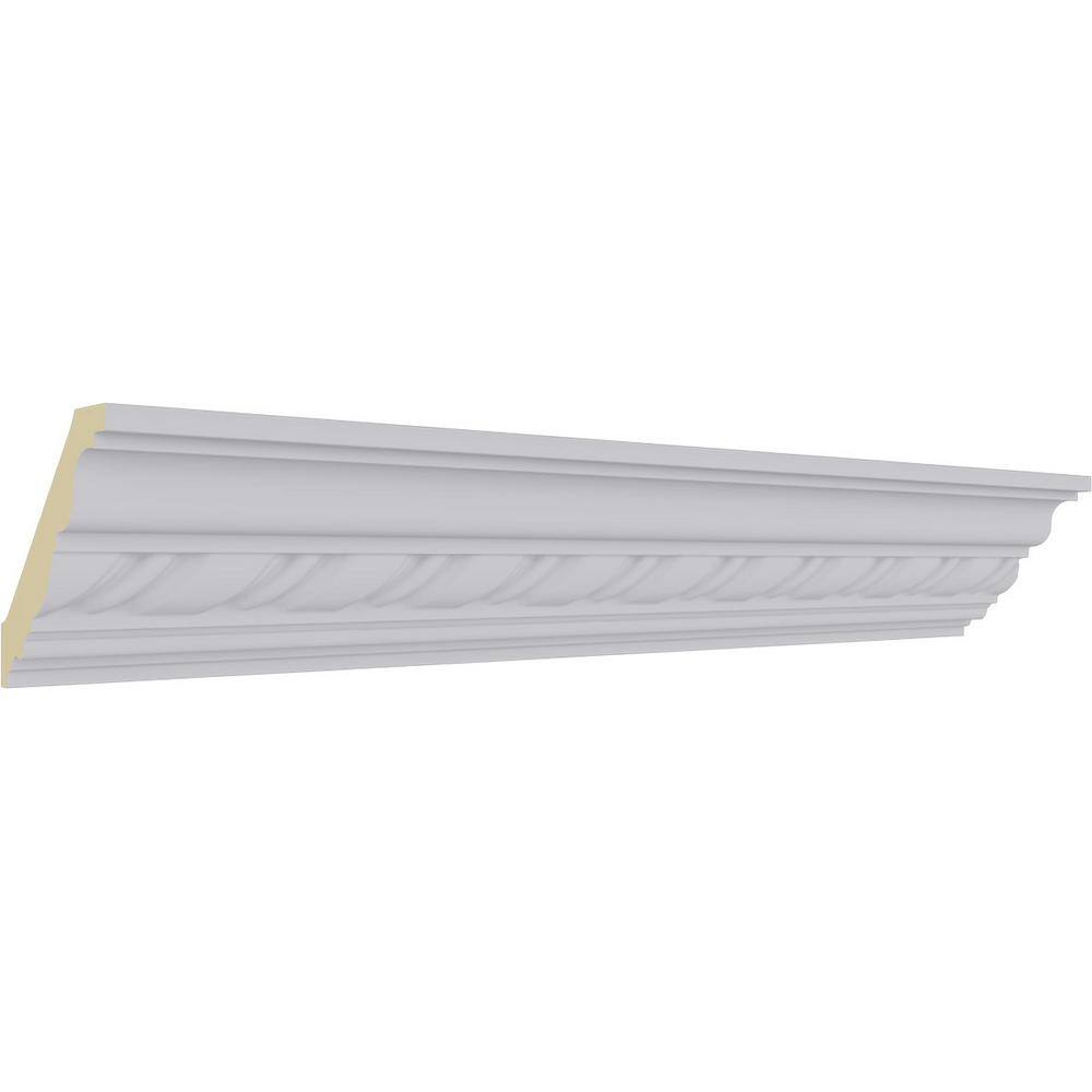 Primed White Polyurethane Geometric Crown Moulding Sample