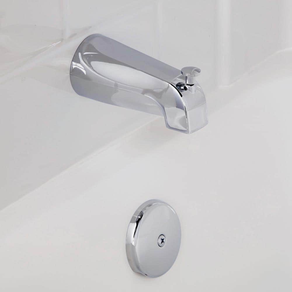 Chrome Tub Spout with Diverter and Adapters
