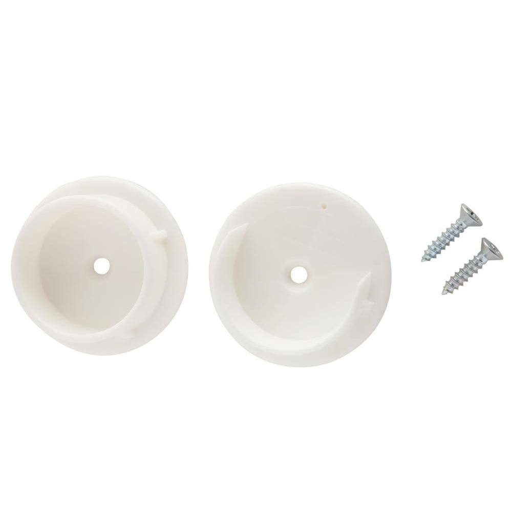 Everbilt 1-3/8 in. White Plastic Pole Sockets (2-Pack) 15195 - The Home ...