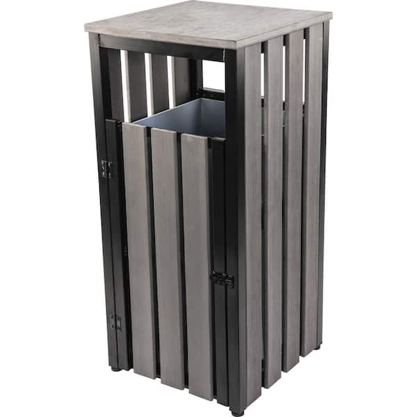 36.3 Gal. Charcoal Plastic Wastebasket