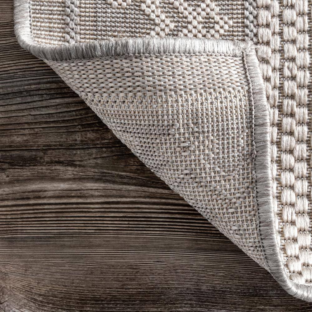 Lowen Global Geometric Light Gray Indoor/Outdoor Area Rug, 3'6" x 5'
