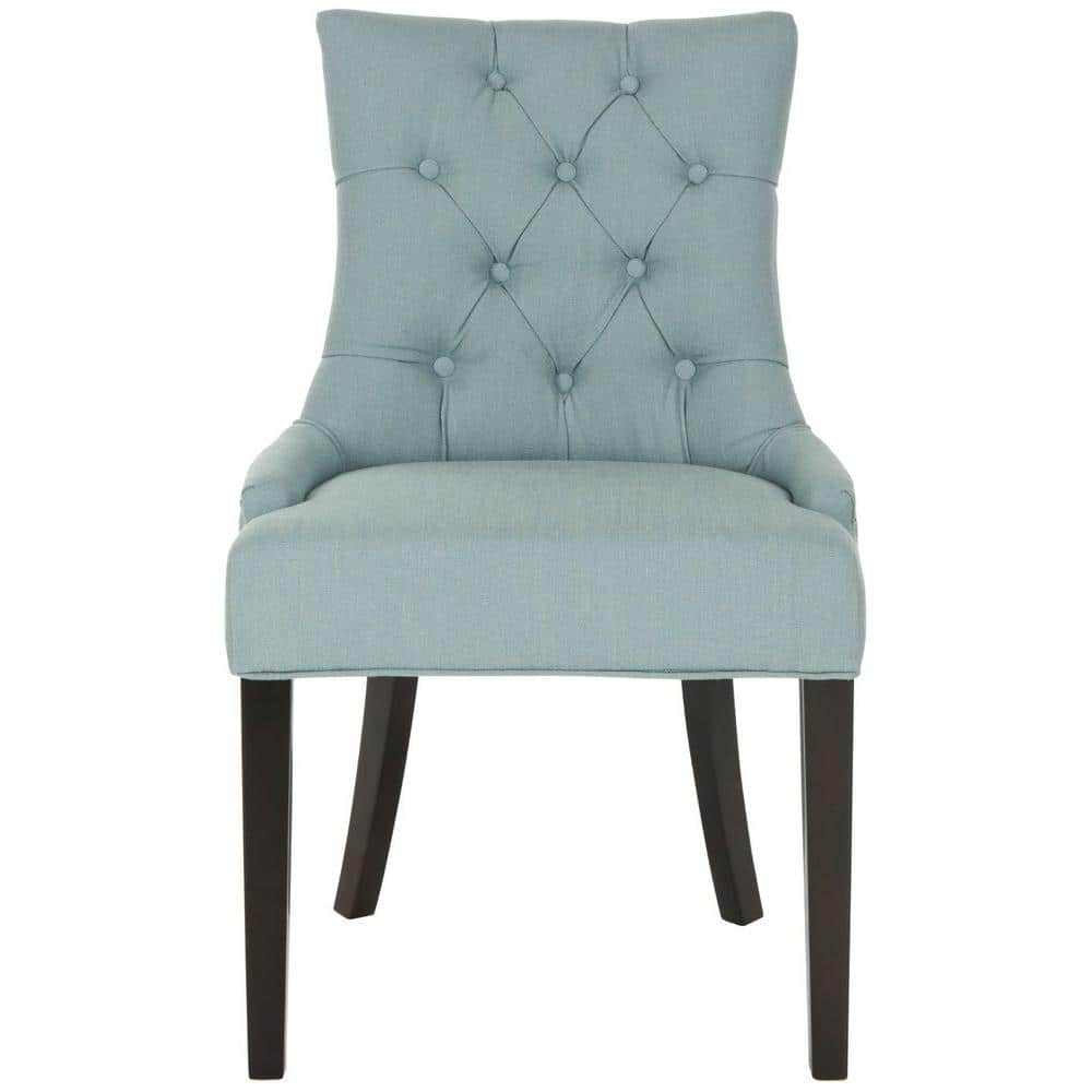 Elegant Sky Blue Linen Upholstered Parsons Side Chair
