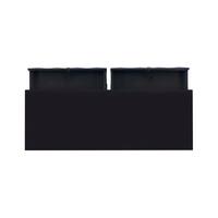 Linon Home Decor Dixon Black 6-Drawer 48 in. Wide Dresser with Geo Front THD02866