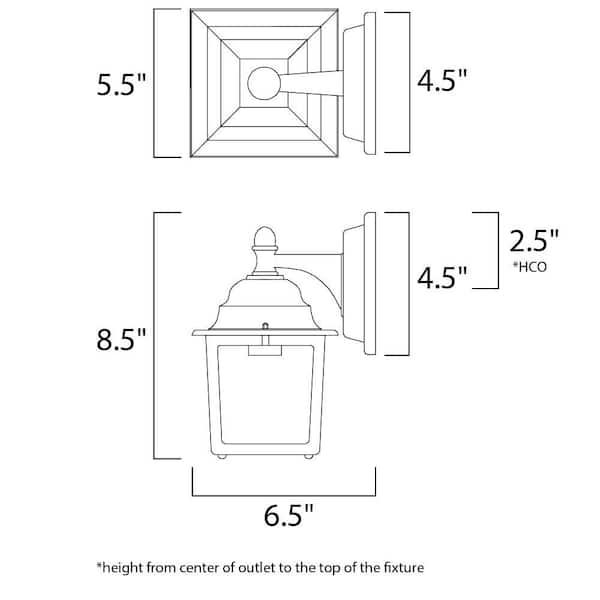 Builder Cast 1-Light Black Outdoor Wall Lantern Sconce