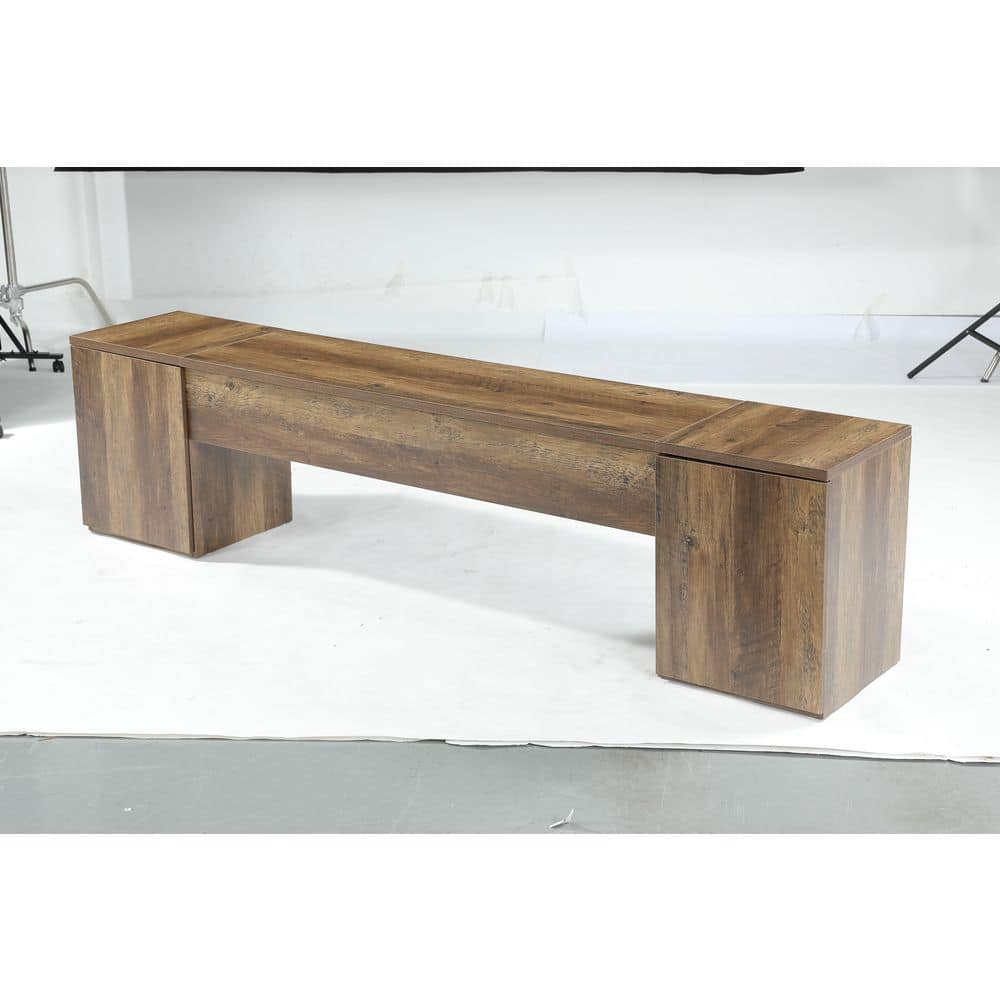 Ezlynn Rustic Brown TV Stand, 87-Inch Extra Long TV Console with Storage Cabinets Fits TV's up to 70/75/80/85/86/90/98"