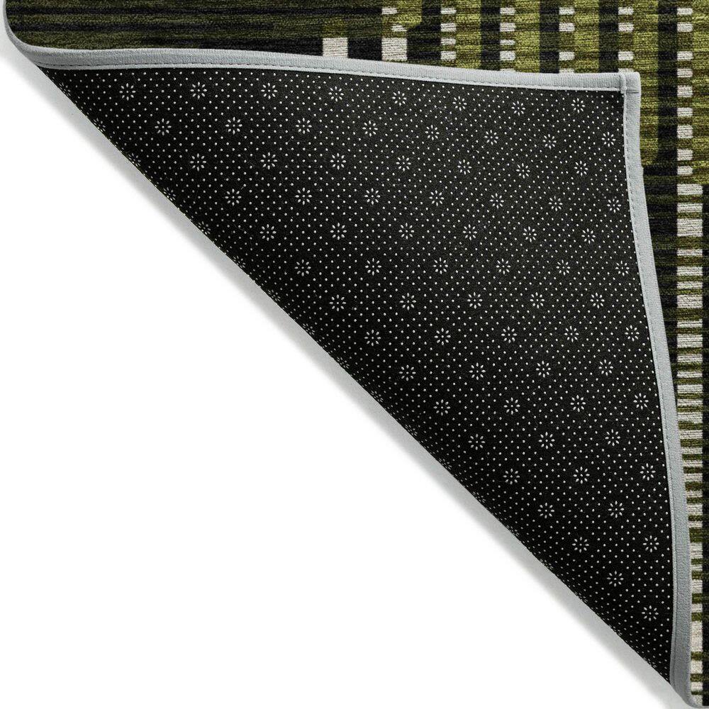 Olive Synthetic Flat Woven Washable Non-slip 8' x 10' Area Rug