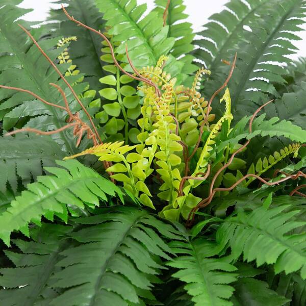 その他 P. Stem Fern Select Nearly Natural 20 in. Artificial Double Boston Fern in Handmade