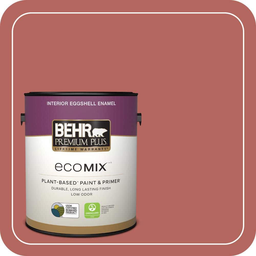 1 gal. #180D-6 Mineral Red Eggshell Enamel EcoMix Plant-Based Interior Paint & Primer price history on PriceWatchPro