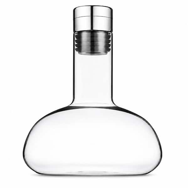 50 oz. Hand Blown Crystal Wine Decanter with Lid, Lead-Free Aerator Carafe for Red Wine