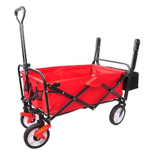 6 cu. ft. Fabric Garden Cart in Red