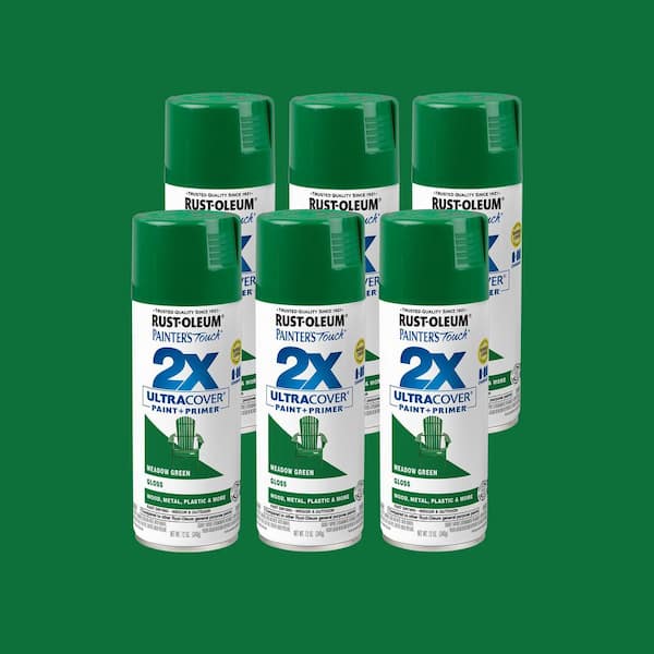 12 oz. Gloss Meadow Green General Purpose Spray Paint (6-Pack)