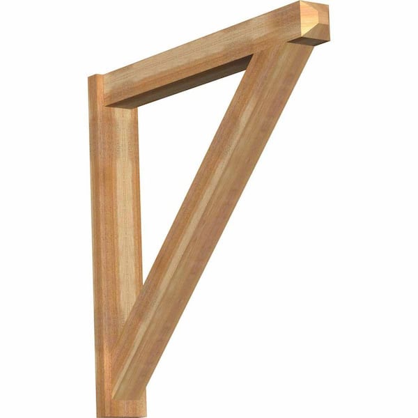 Ekena Millwork 6 in. x 42 in. x 42 in. Traditional Craftsman Rough Sawn Western Red Cedar Outlooker