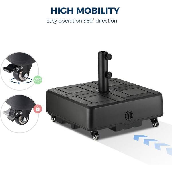ITOPFOX Patio Umbrella Base Stand with Wheels and 156 lbs