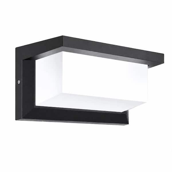 Cool White 6000K Integrated LED Vanity Light Bar 18W 1800 Lumens 10.24 in Black Wall Fixture