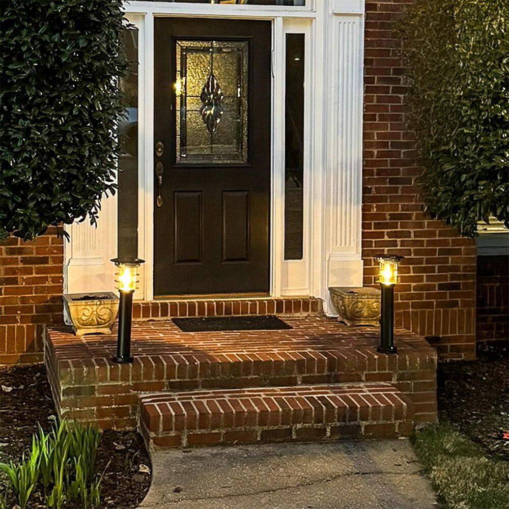 Stainless Steel Black Solar LED Pathway Bollard Light