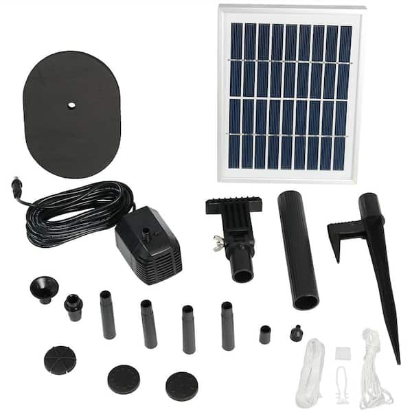 Sunnydaze Decor 36 In Outdoor Solar Fountain Pump And Panel Kit Sl P102 The Home Depot