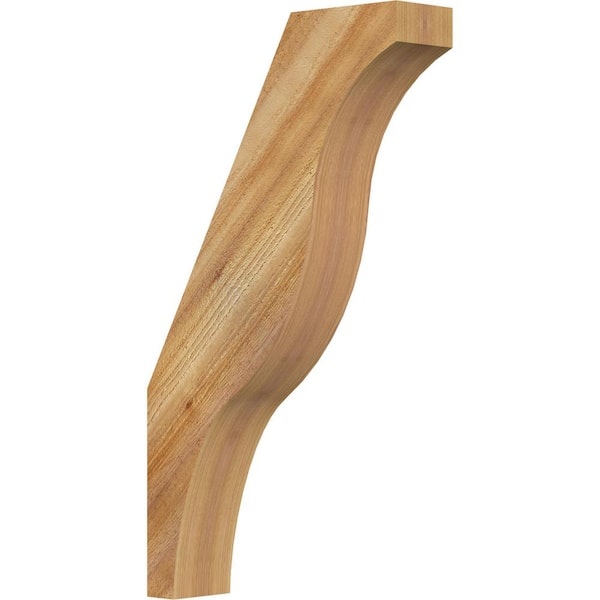 Ekena Millwork 4"W x 16"D x 28"H Funston Rough Sawn Knee Brace, Western Red Cedar