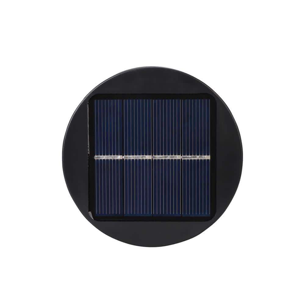 12.2" Black Solar LED Pathway Lights with Yellow Shade